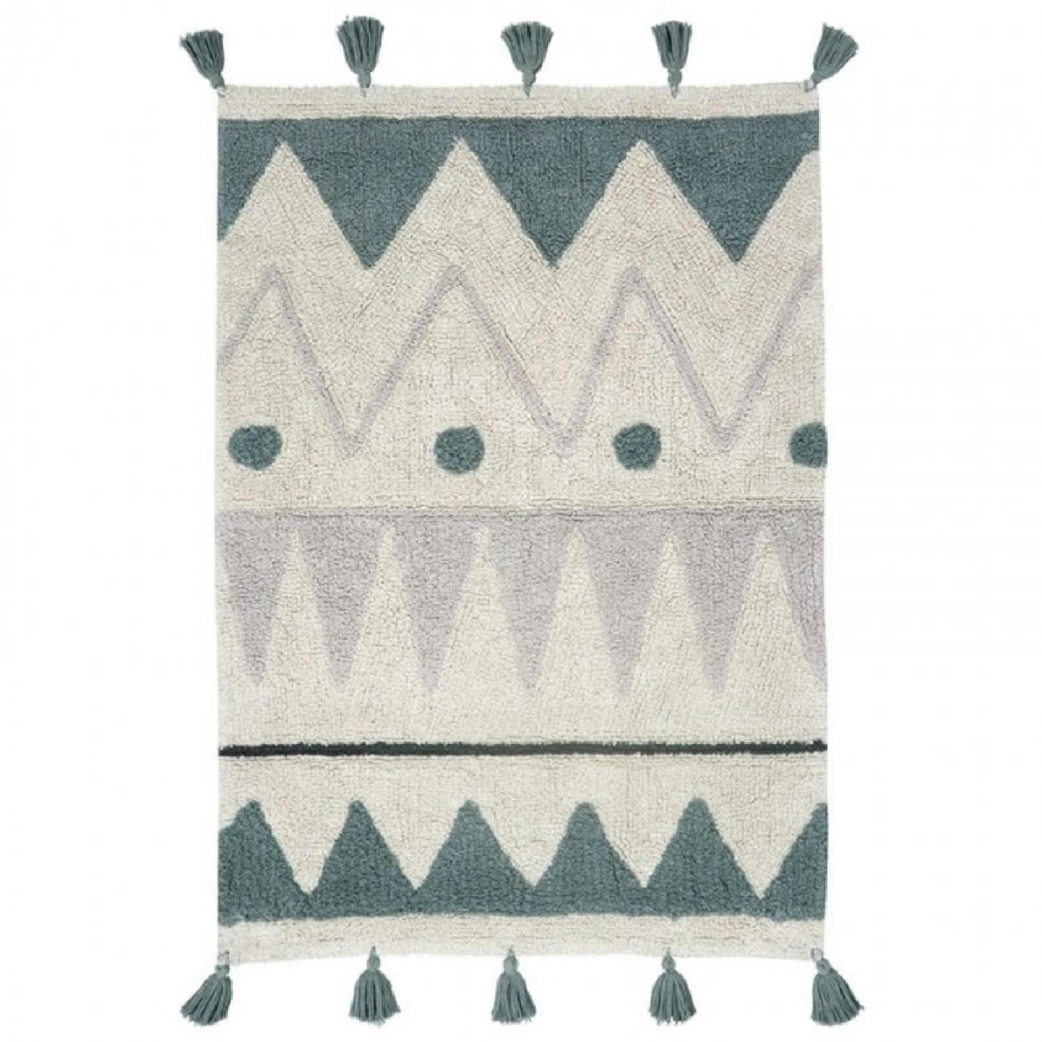 AZTÈQUE - Tapis coton lavable mini Aztèque 70x100cm