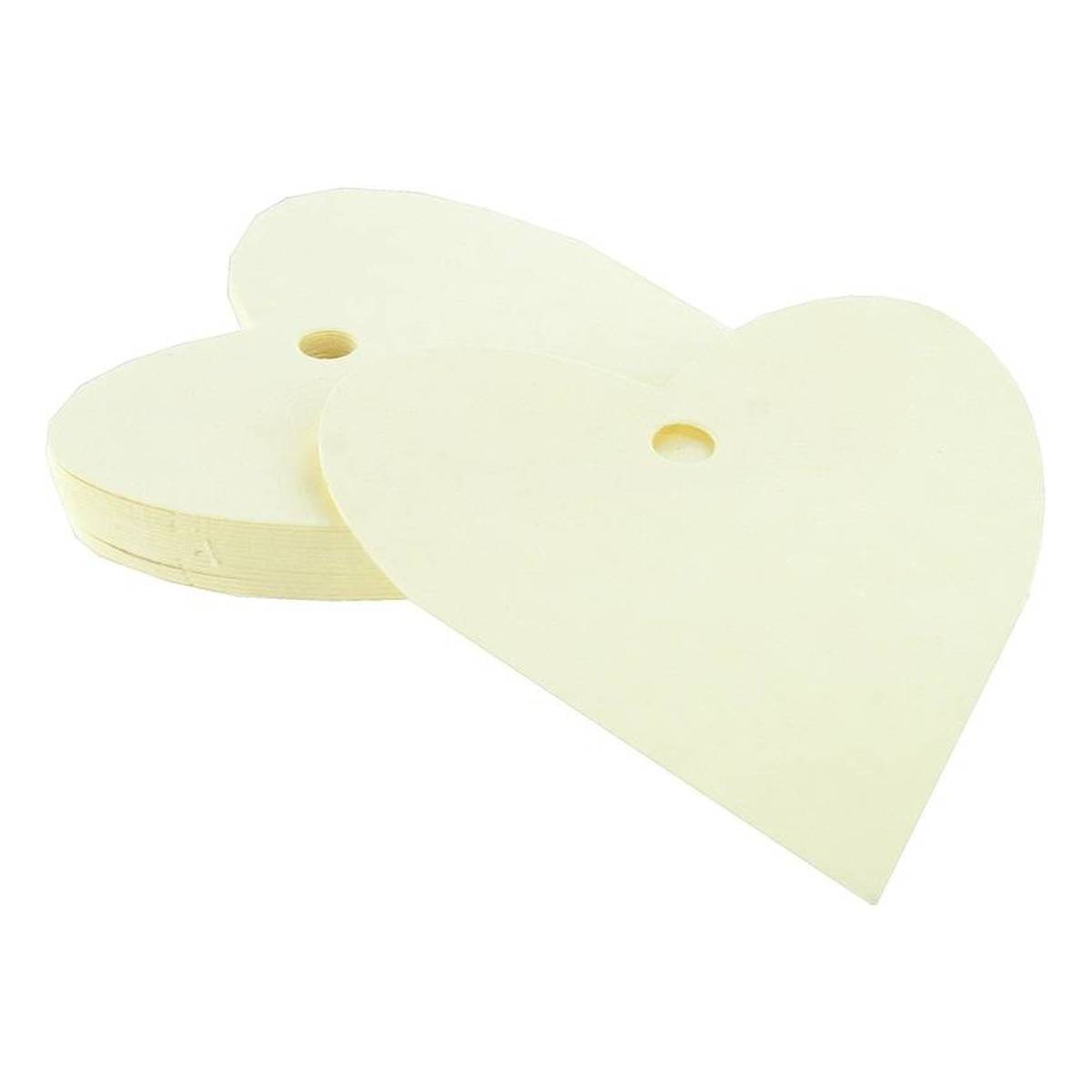 Ivory Heart Tags 7cm 30 Pack