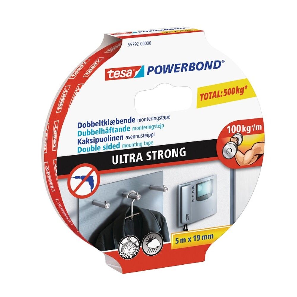 MONTASJETAPE TESA ULTRA STRONG 5MX19MM