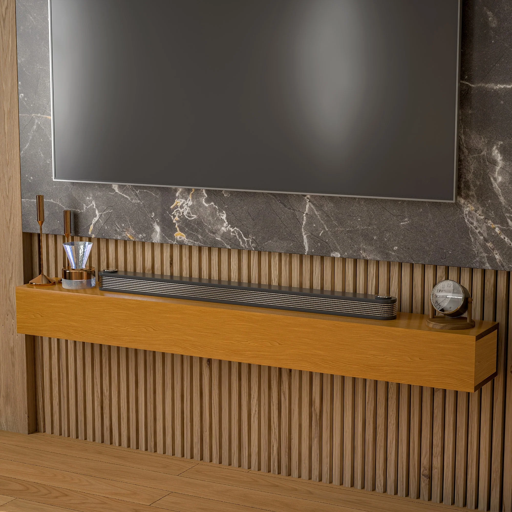 60'' Fireplace Mantel Wooden Wall Mounted Floating Shelf 8 Deep Solid Pine Wood