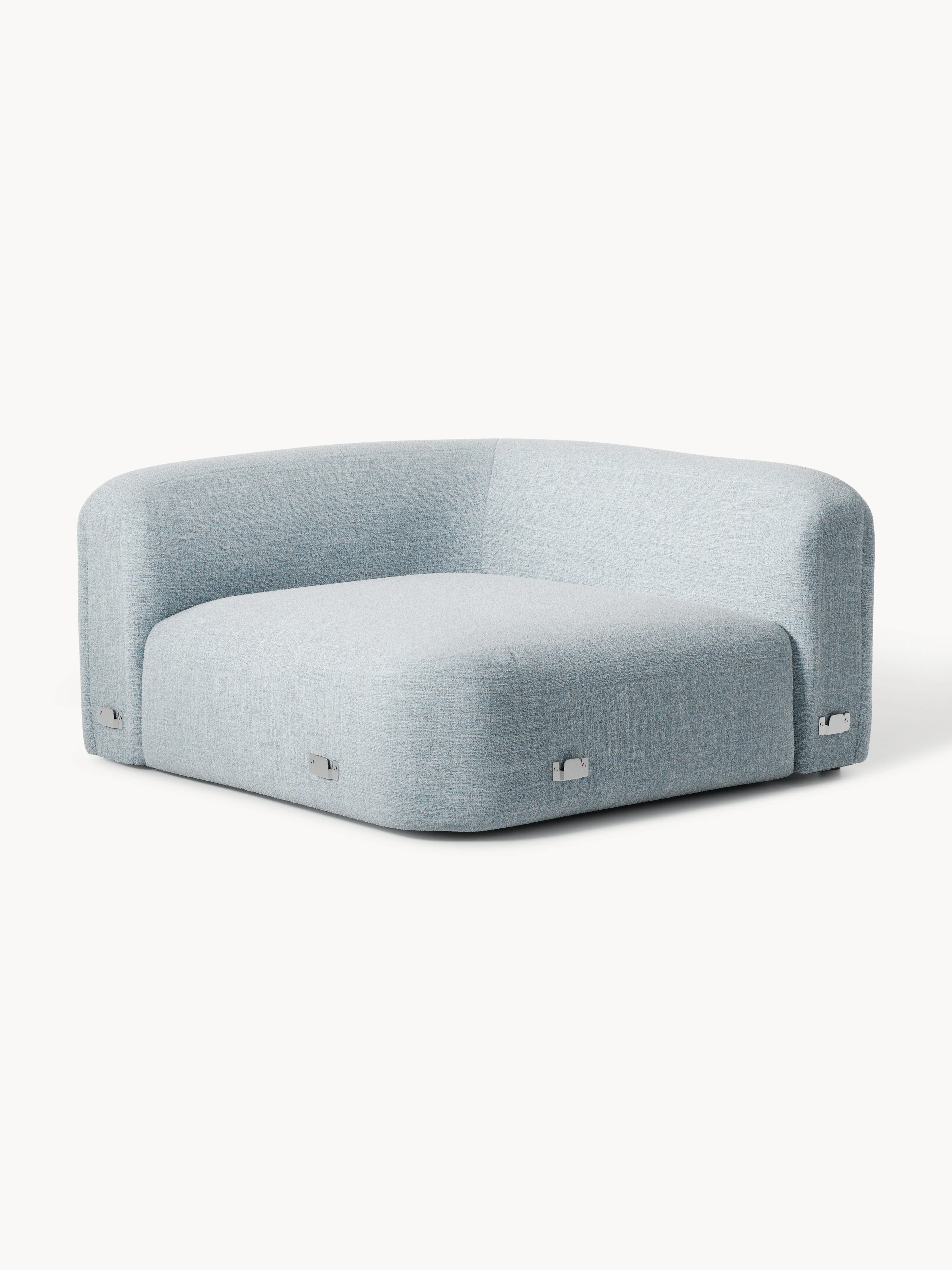 Abgerundetes Eckmodul Wolke aus Bouclé