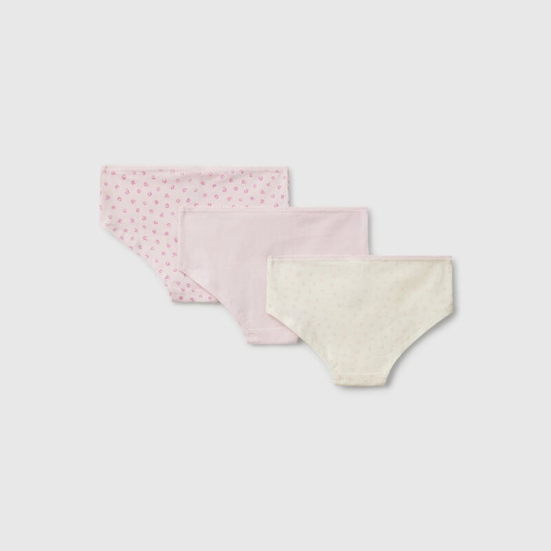 Set of three underwear in stretch cotton