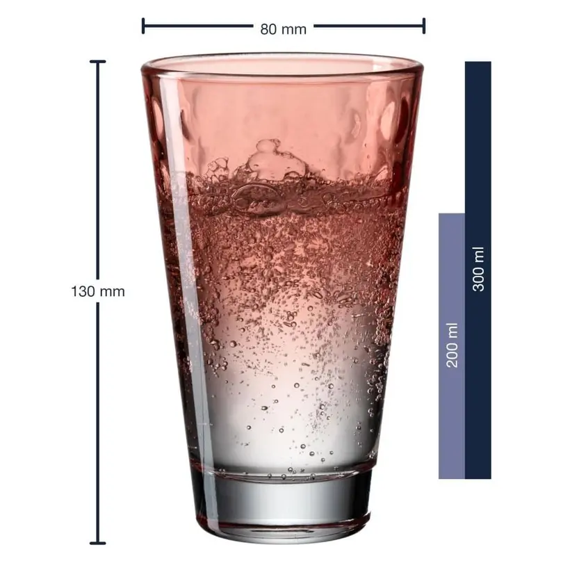 Becher 6er-Set Optic Pastell