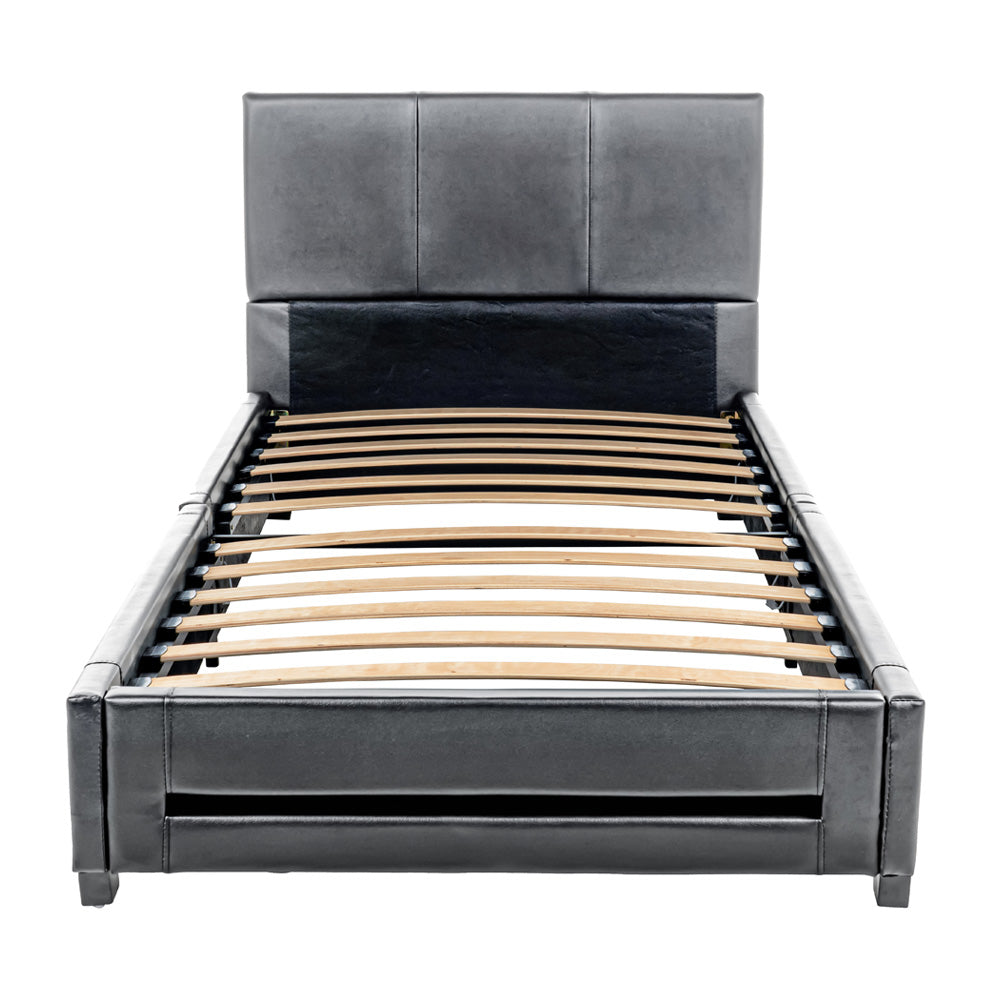 Home Deluxe LED bed ASTEROID donkergrijs 90 x 200 cm