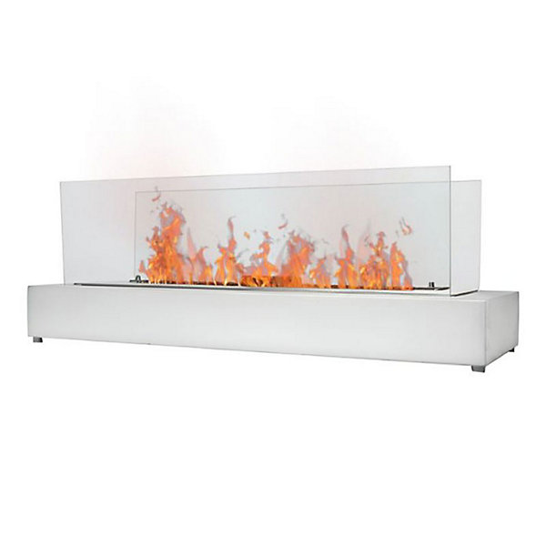 Cheminée éthanol Lecce XL - Blanc Brillant