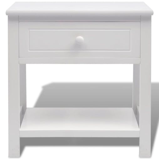 NNEVL Bedside Cabinet Wood White