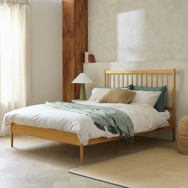 Habitat Chiltern Spindle Double Wooden Bed Frame - Oak