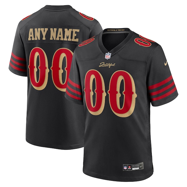 San Francisco 49ers Nike 2025 Rivalries Collection Custom Game Jersey - Black/Red