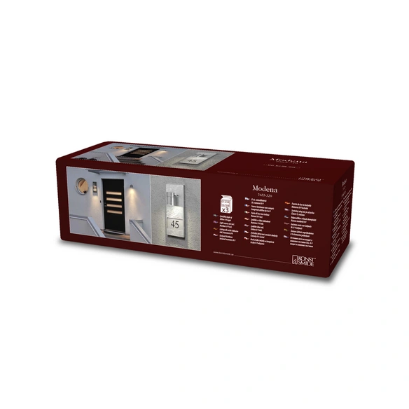 Wandleuchte »MODERN«, Silber, 35 W, BxHxT: 16 x 41 x 11 cm