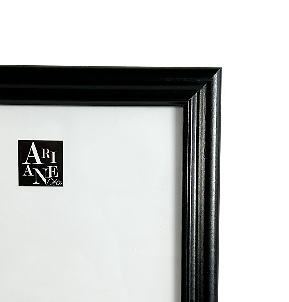 Cadre photo 24 x 30 cm moulure en MDF noir, Ariane Pomona - Cadre décoratif moderne