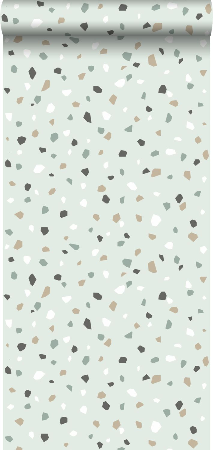 Walls4You behang terrazzo mintgroen - 53 cm x 10.05 m - 935315