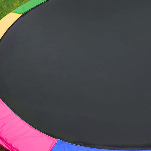 NNEDPE Kahuna Trampoline 12 ft with Basketball set - Rainbow