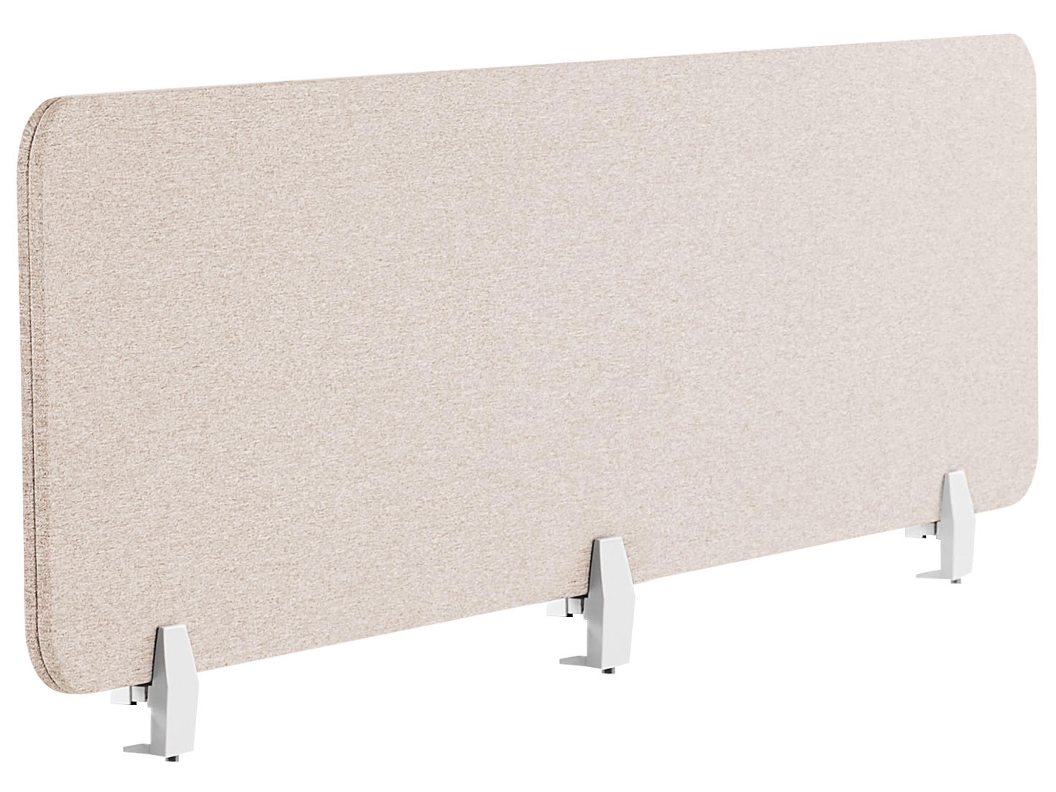 Desk Screen WALLY 160 x 40 cm Beige