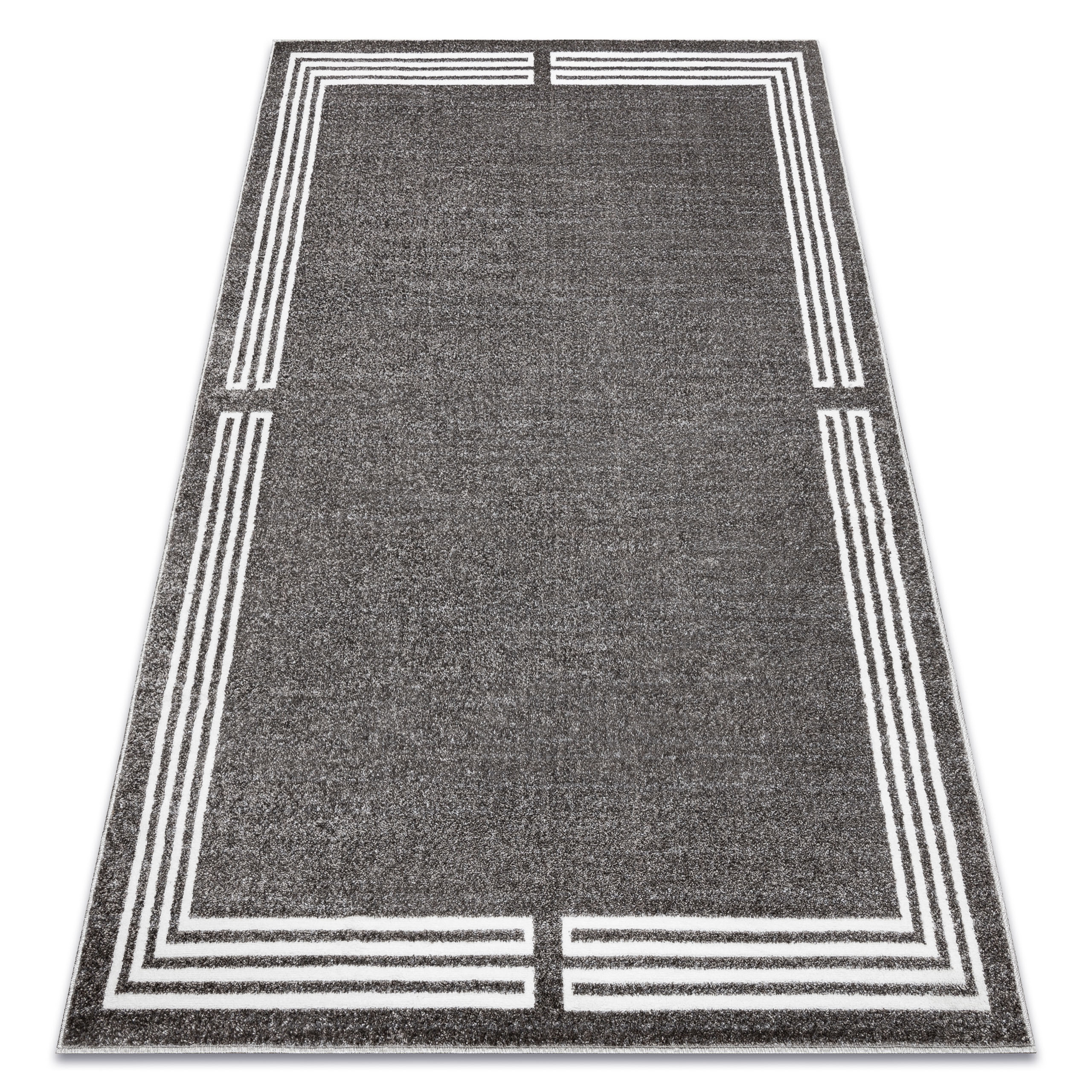 Dywan MATEO 8034/644 Nowoczesny ramka - strukturalny szary 80x150 cm
