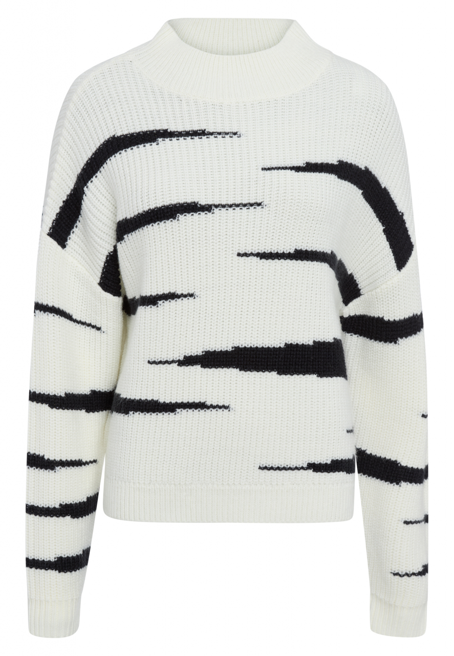 Pullover mit Kontrast-Intarsien