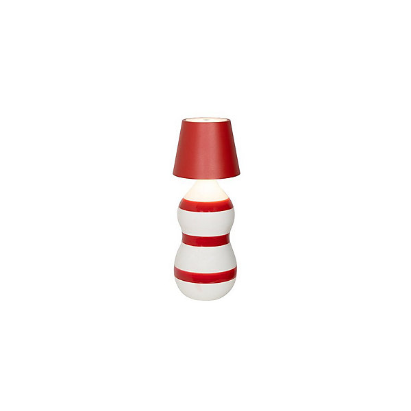 Lido Bouteille en céramique bandes rouge Zafferano
