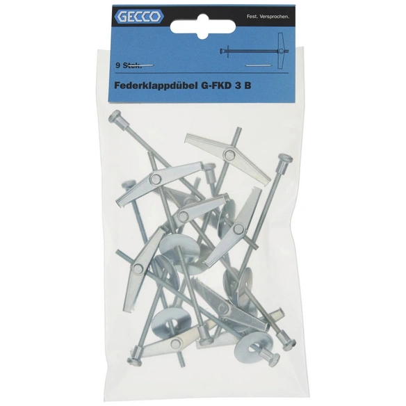 Kippdübel, G-FKD, Metall, 9 Stück, 12 mm