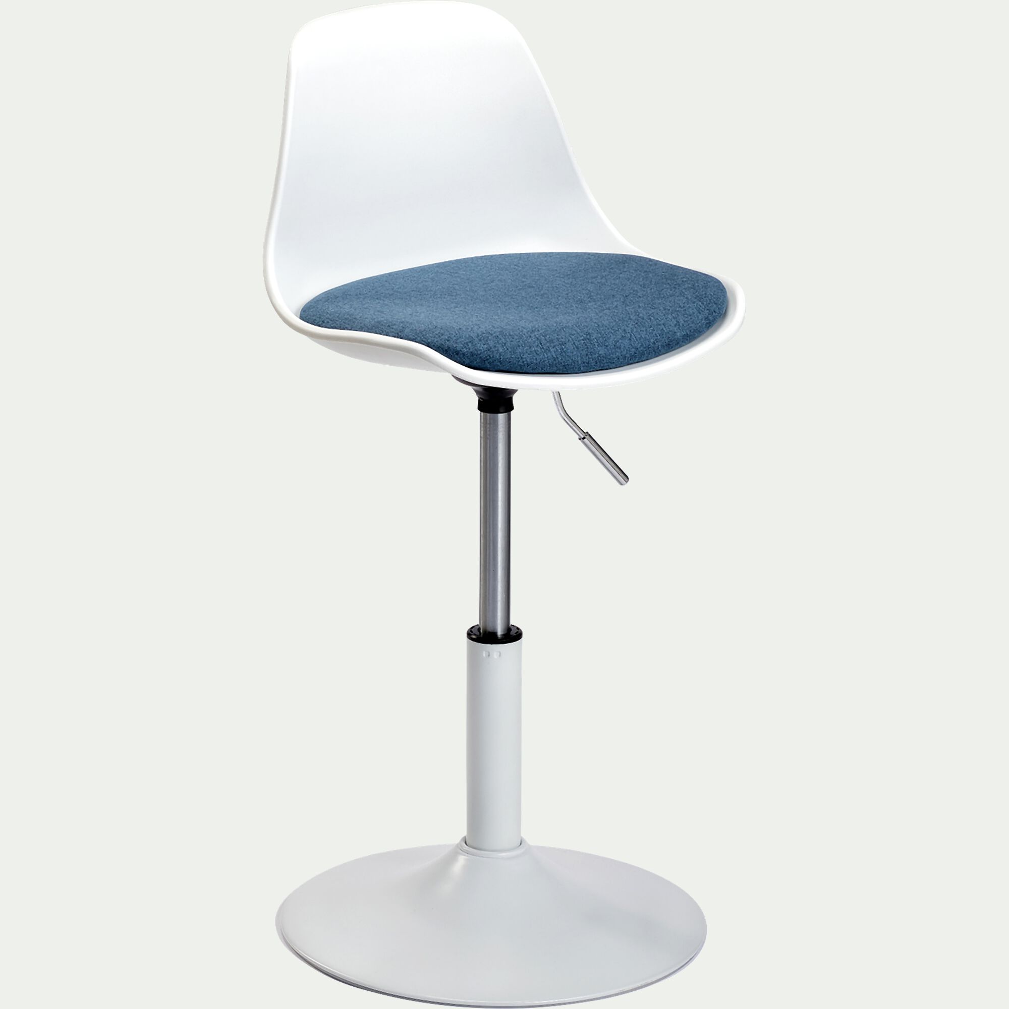 ROLY - Chaise enfant dactylo en plastique - bleu