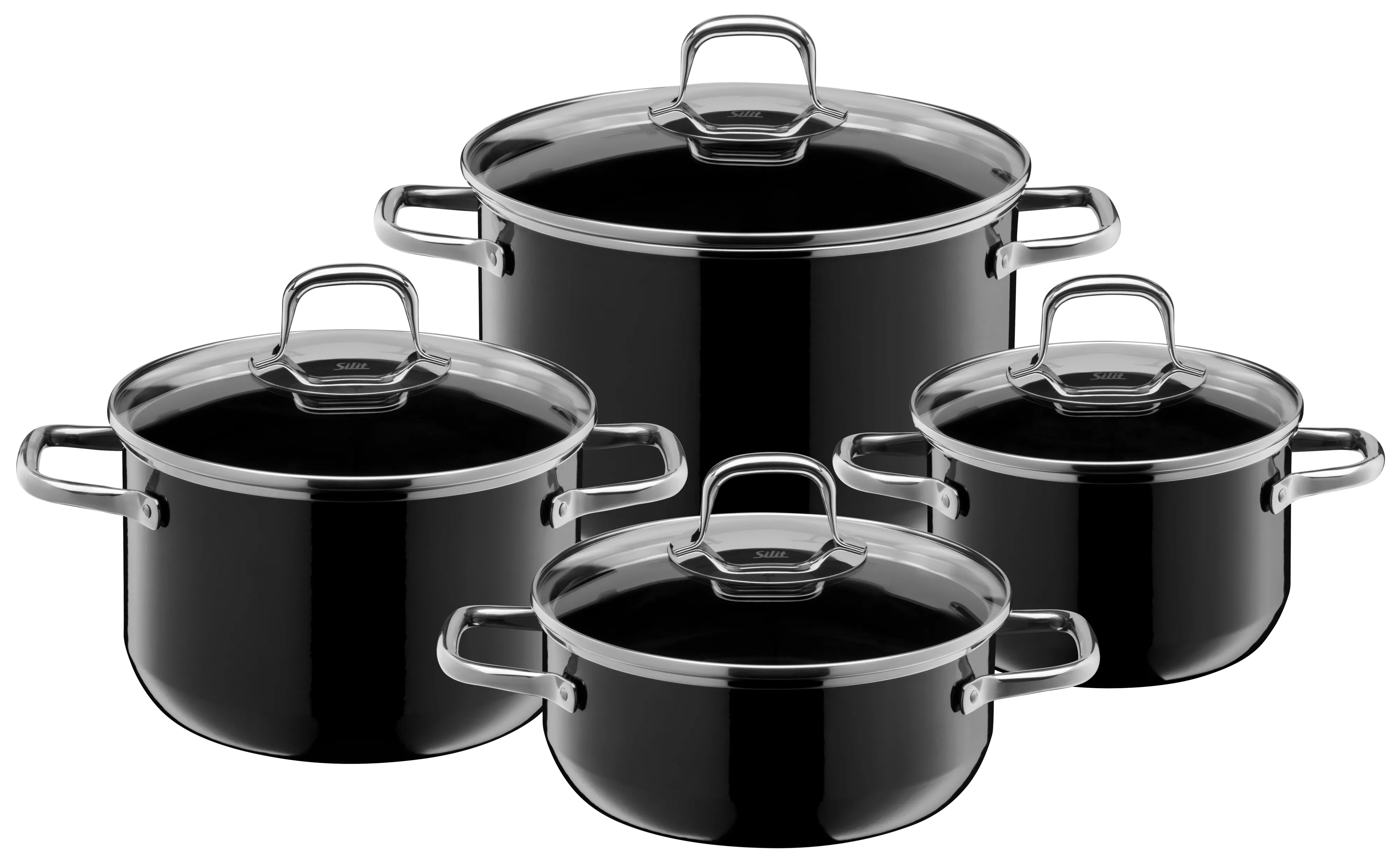 Silit Silargan Elegance Line Cookware Set 4-piece, Black
