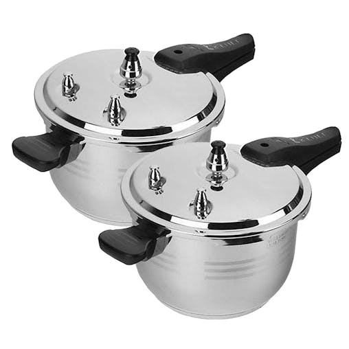 2X 5L Commercial Grade Stainless Steel Pressure Cooker