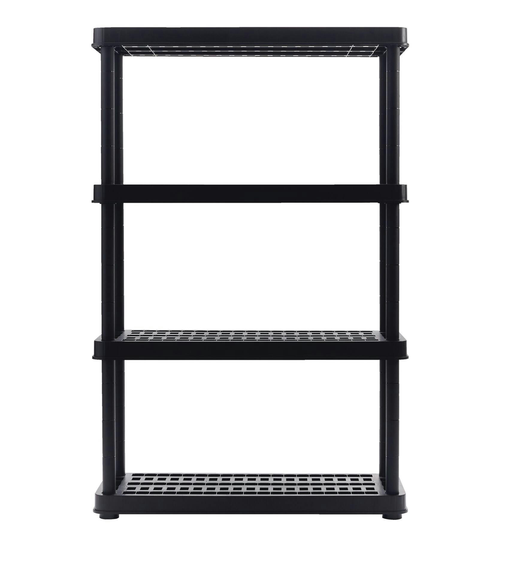 TuffStore® 4-Shelf Resin/PlasticStorage Rack / Shelving Unit, 36 x 14 x 54.5-in