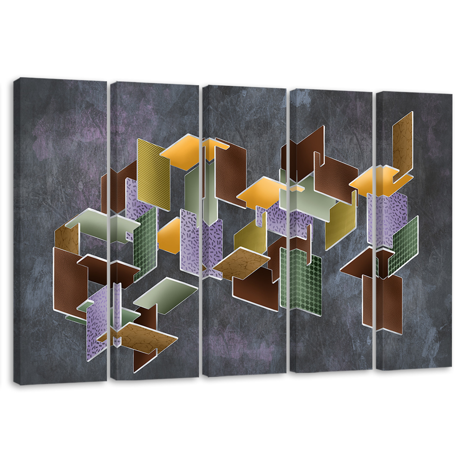 Feeby Obraz 5 częściowy na płótnie Puzzle 3D