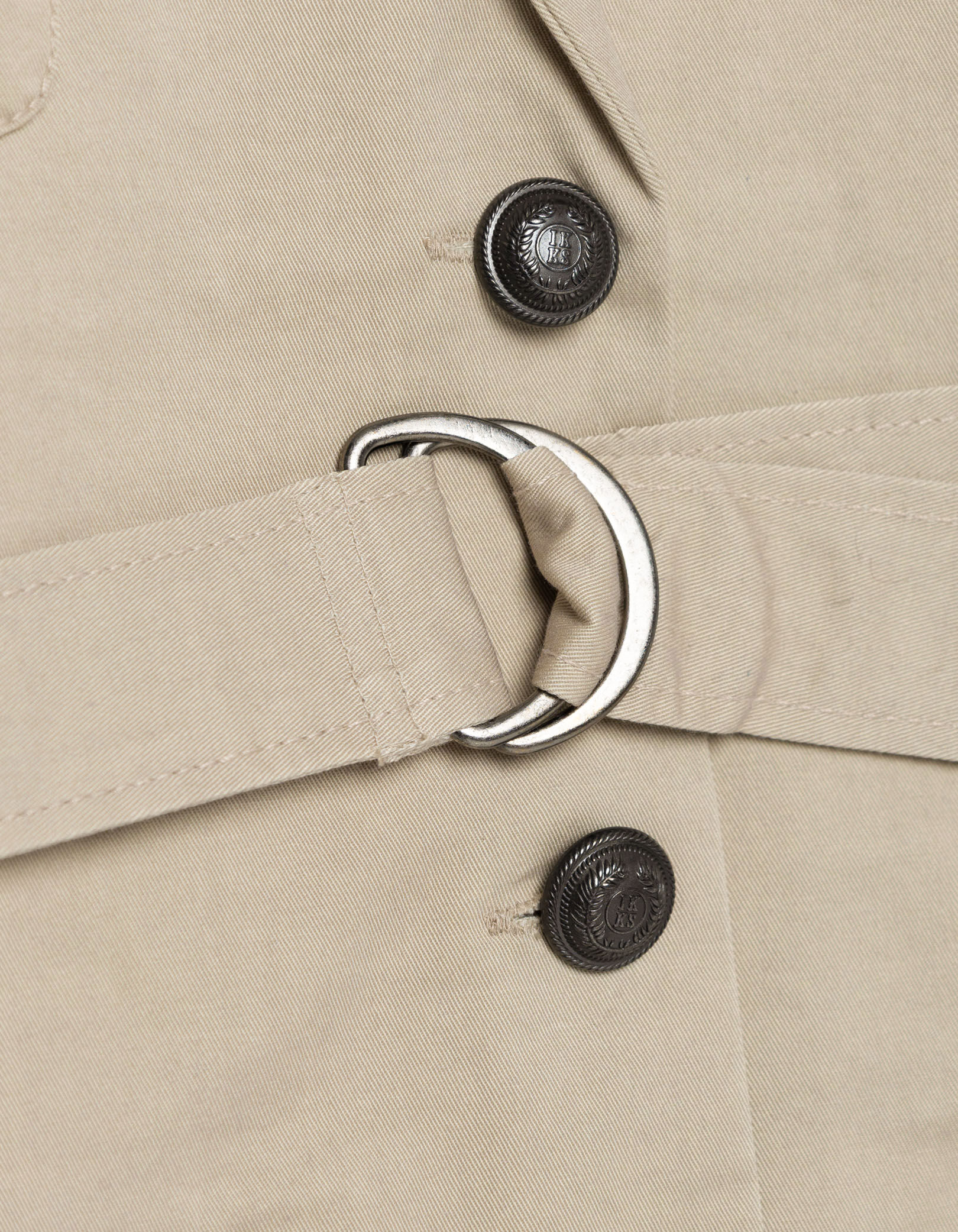 Veste saharienne beige sans manches Femme