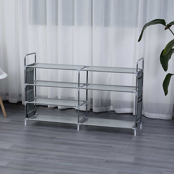Etagère à chaussure à 7 niveaux Gris Herzberg HG03596-GRY