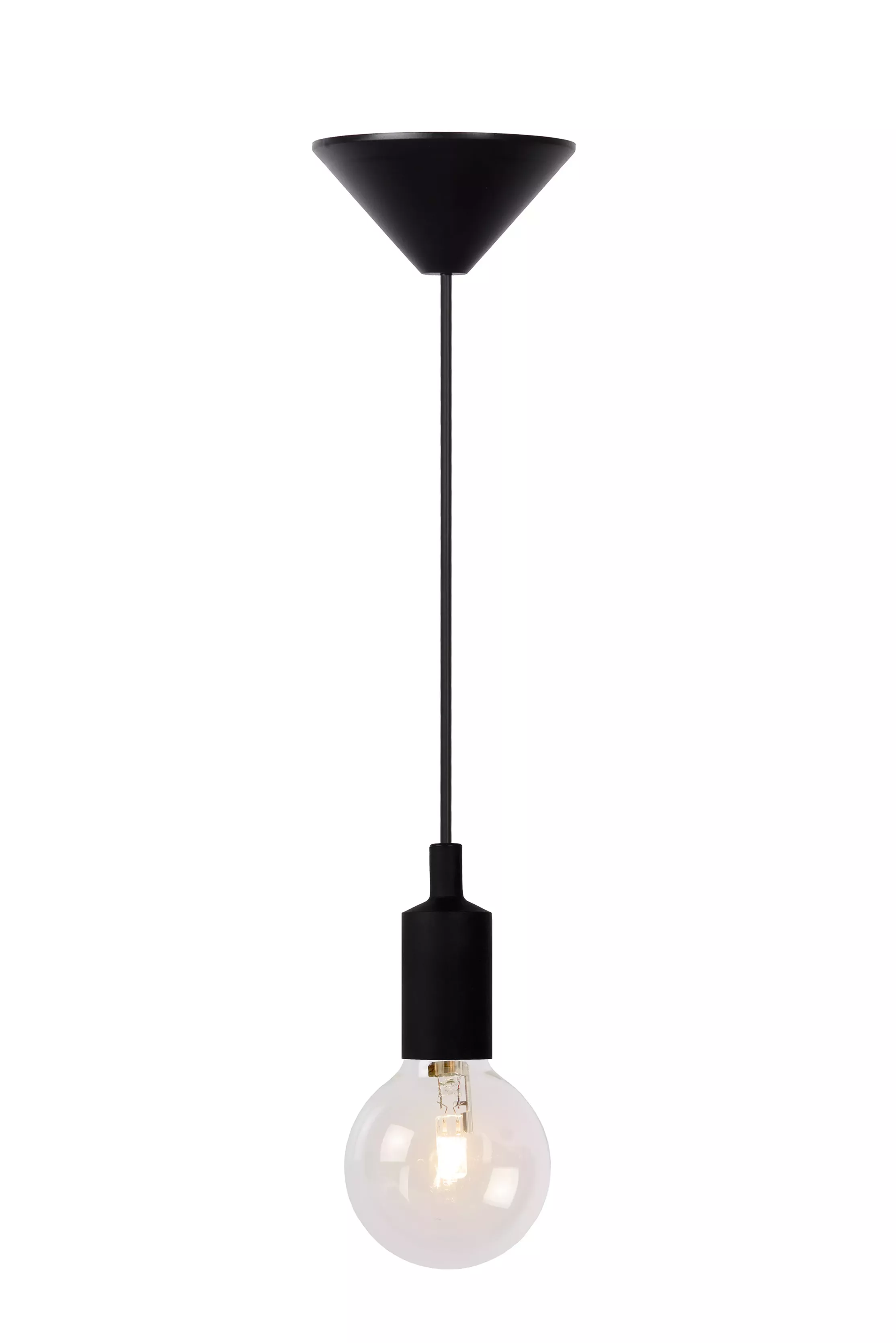 Lampa wisząca czarna FIX 1xE27x60W wym: 110x10x10 cm Lucide