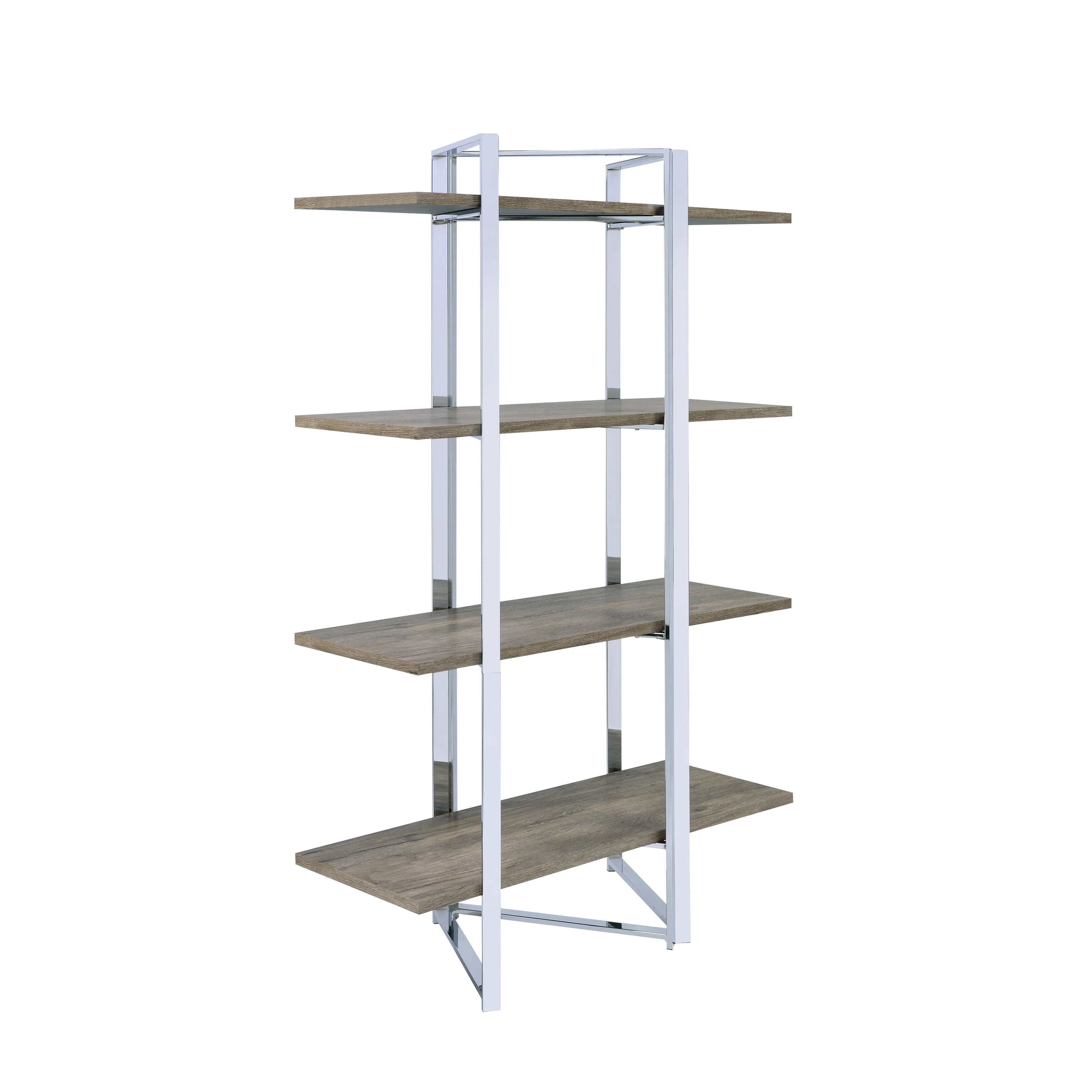 Chrome Finish Bookshelf