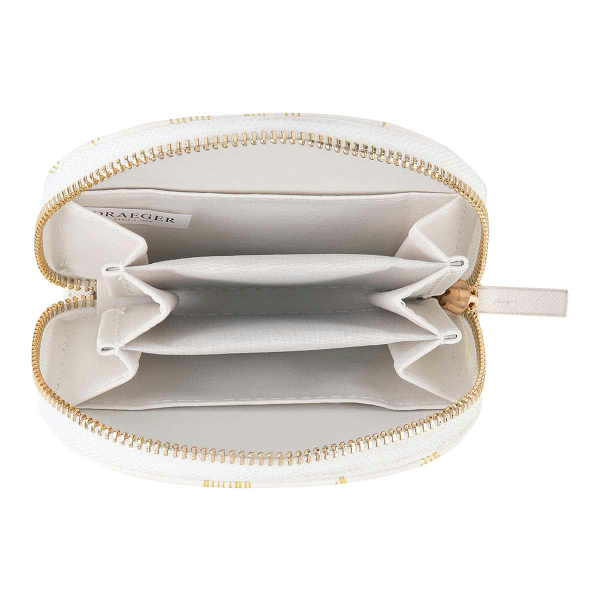 - Porte-monnaie - Traits Dorés - Blanc