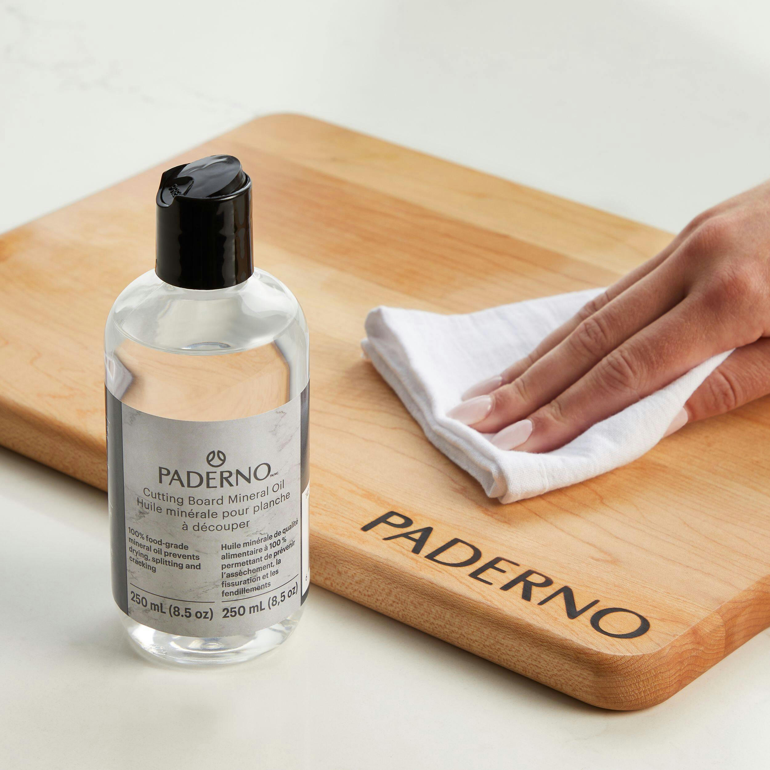 PADERNO 100% Natural Mineral Oil Treatment For Cutting Boards, 250-mL