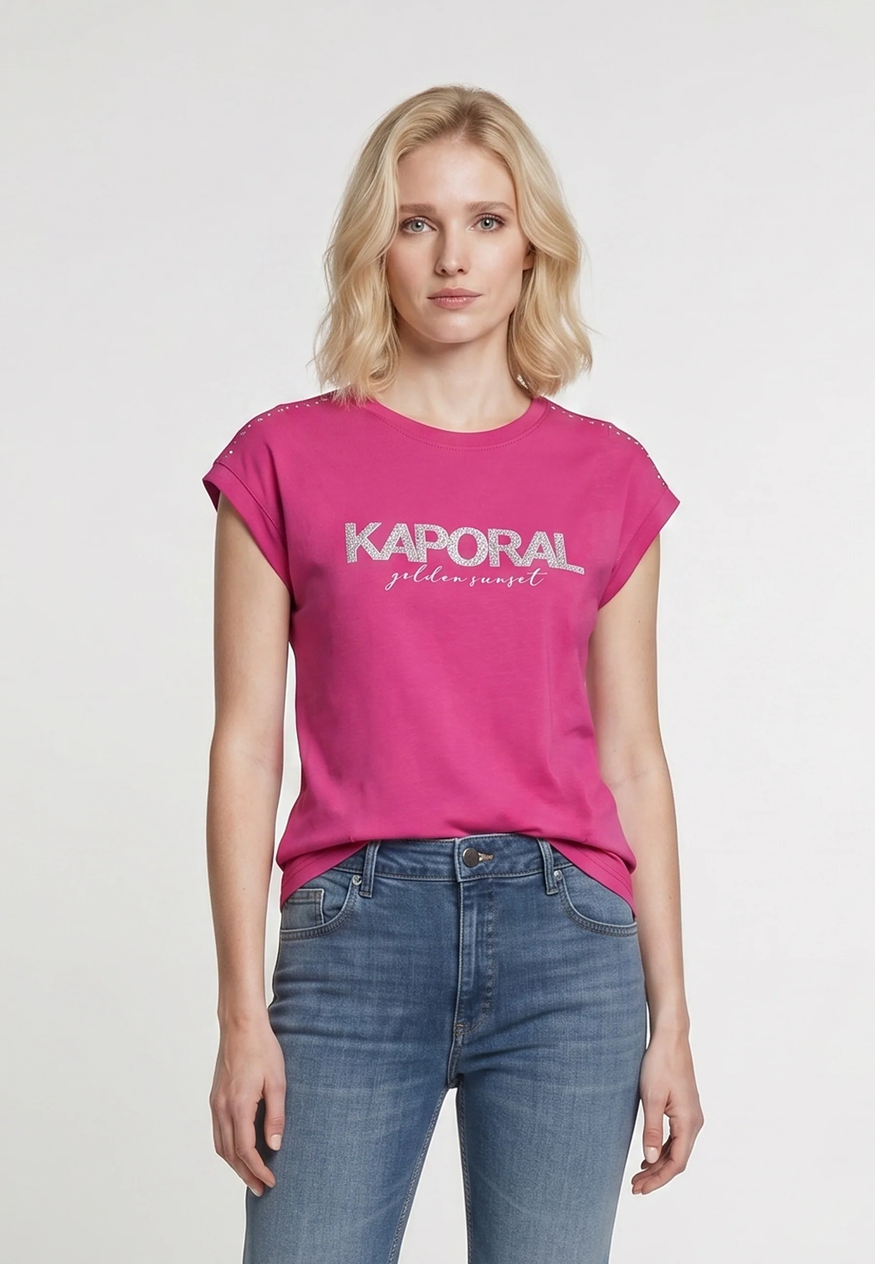 T-shirt rose en coton KOPY