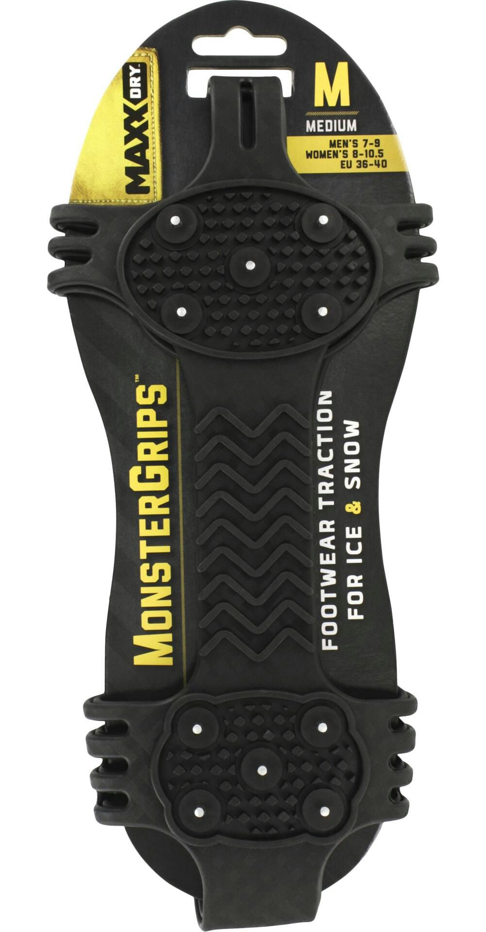 MaxxDry Monster Grip Adult Traction Shoe/Boot Spikes for Winter Hiking, Assorted Sizes
