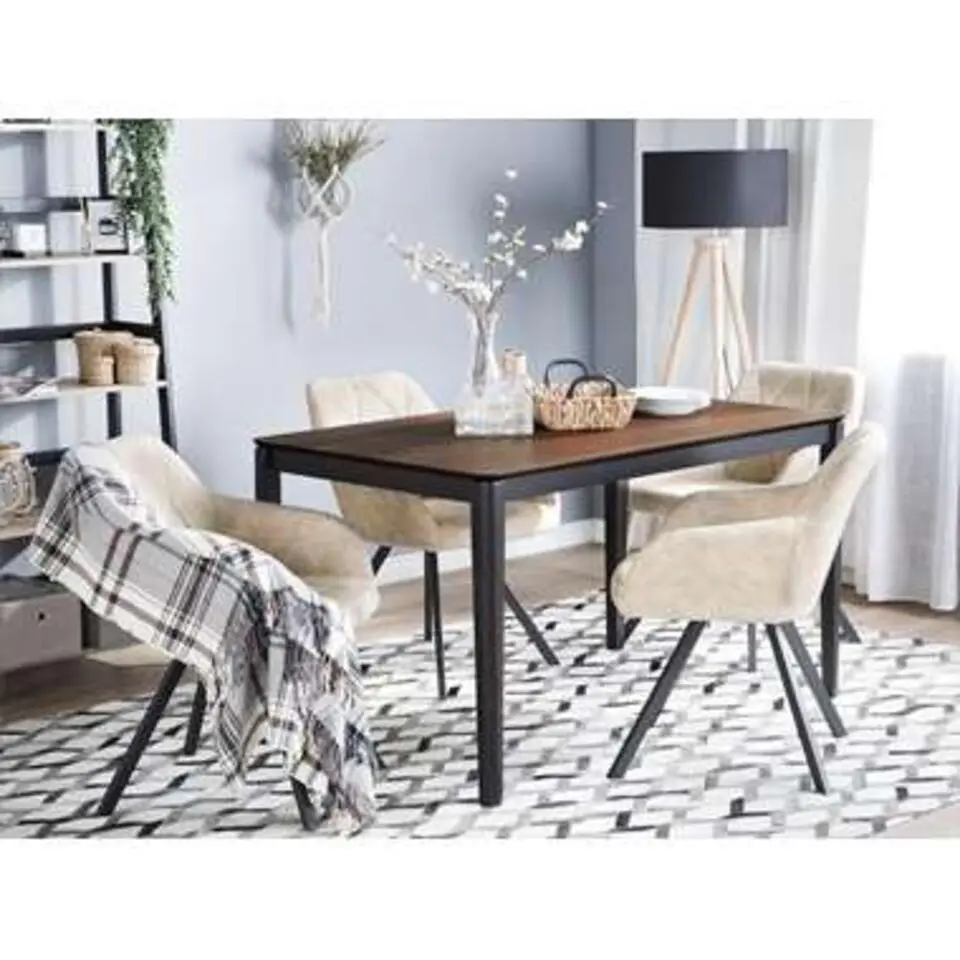 CEDAR - Eettafel - Donkere houtkleur - 80 x 135 cm - MDF