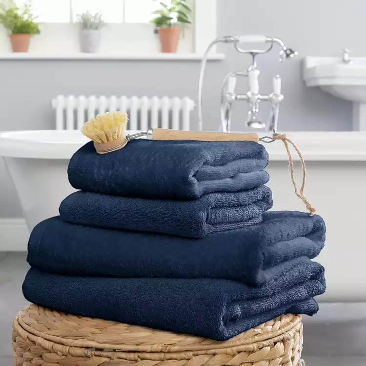 Habitat Supersoft 4 Piece Towel Bale - Denim