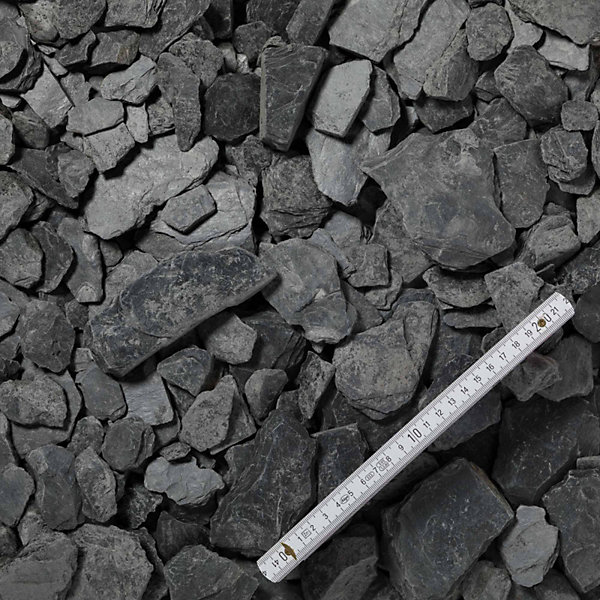 Paillage Ardoise Noire 30-90 mm - Big Bag 500 kg (6,25 m²) - RO'MA NATURE
