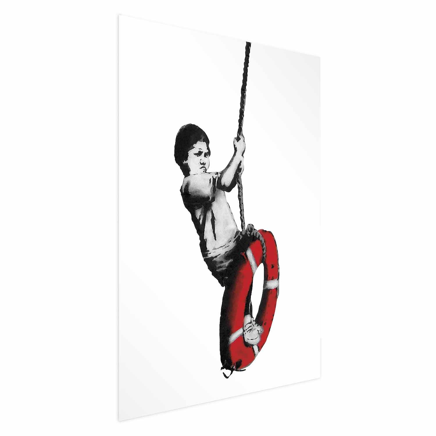 Plakat Banksy: Chłopiec 21x30 cm