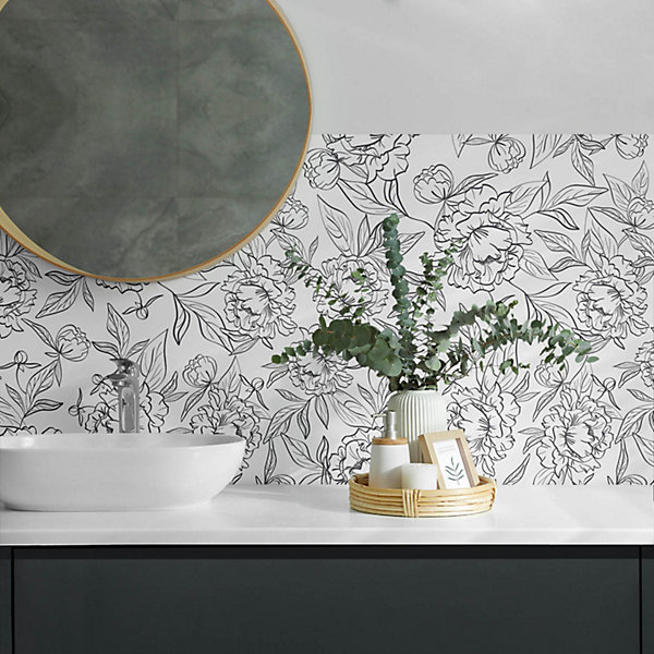Panneau Décoratif Mural Wallfluent 120x60 cm Géométrie Des Cercles Et Des Demi-Cercles 1 pièce