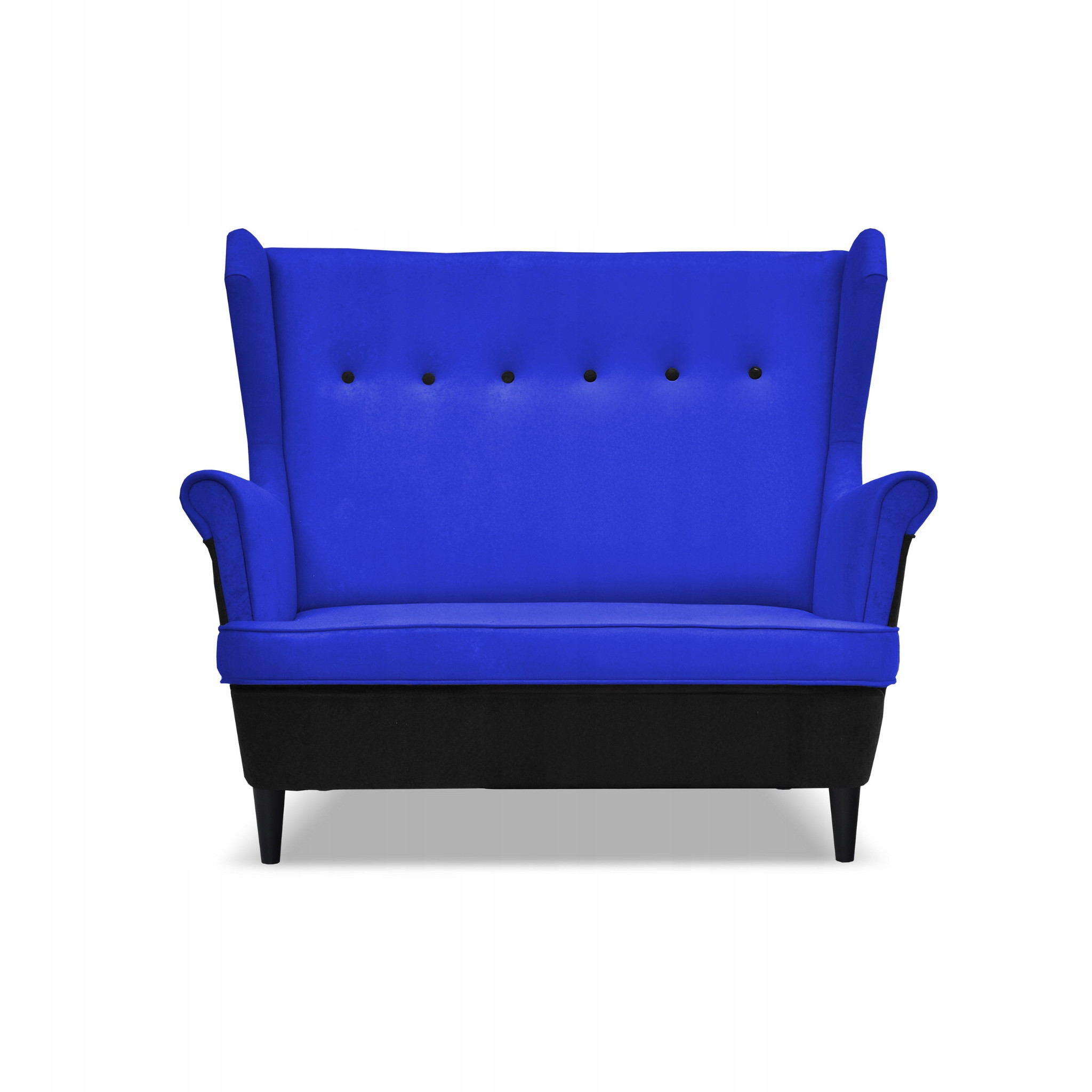 Sofa kanapa uszak ARI DUO skandynawska Family Meble czarno - niebieska