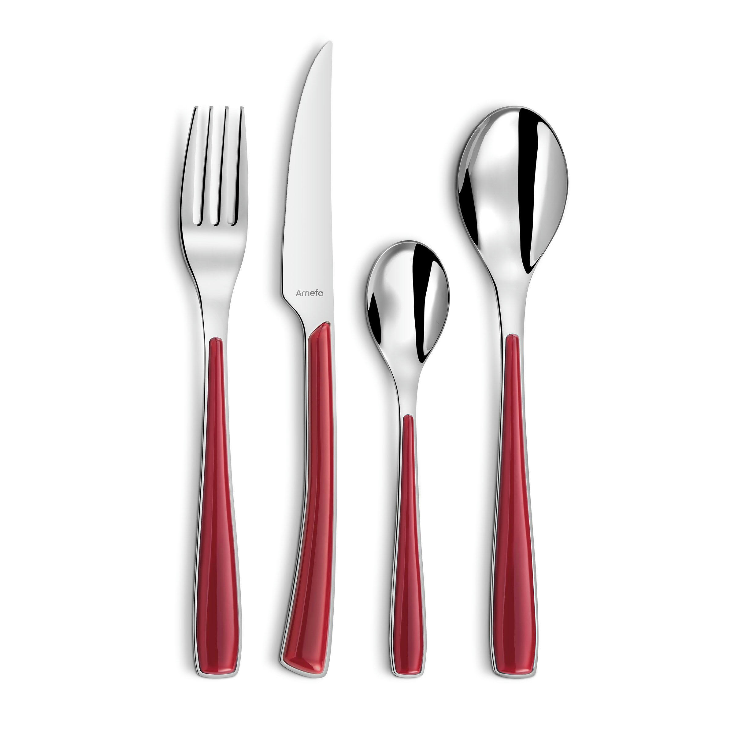 ALIZÉ ROUGE - Ménagère 24 couverts en  Rouge