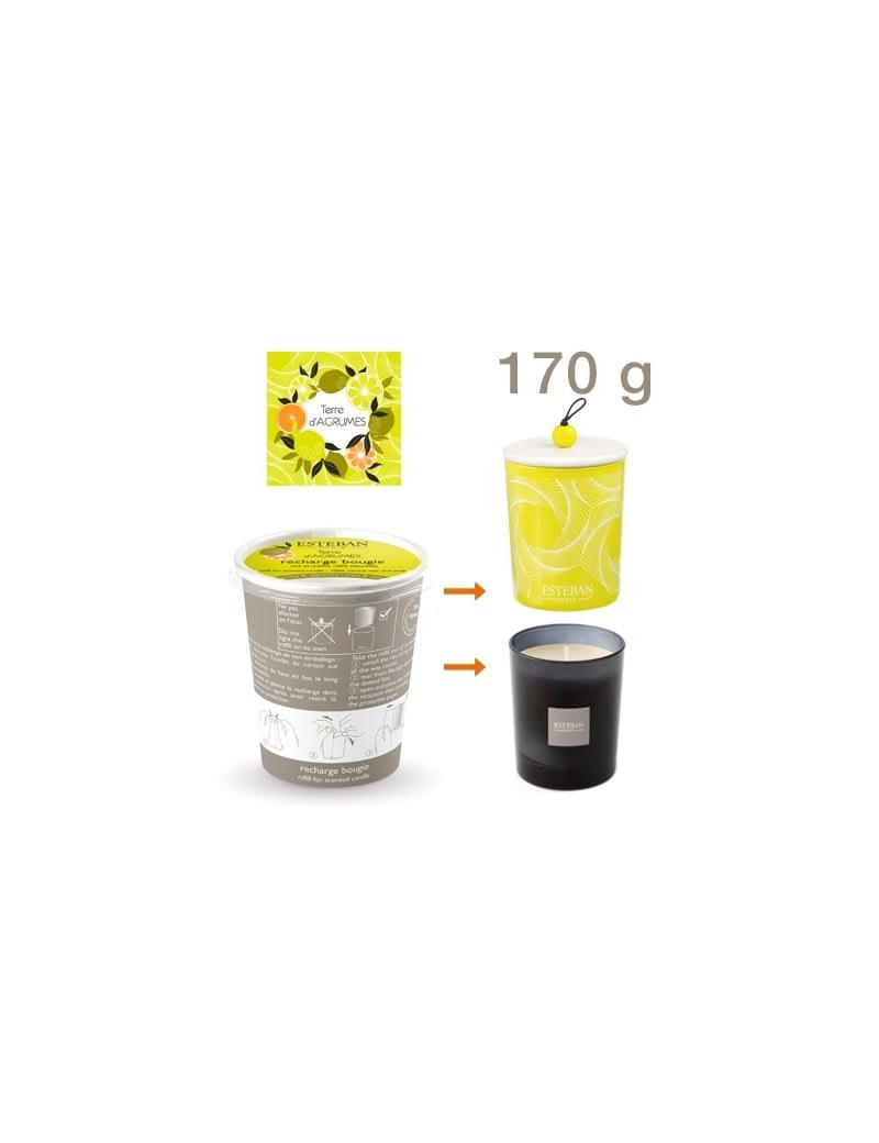 TERRE D'AGRUMES - Recharge pour bougie parfumée 180g