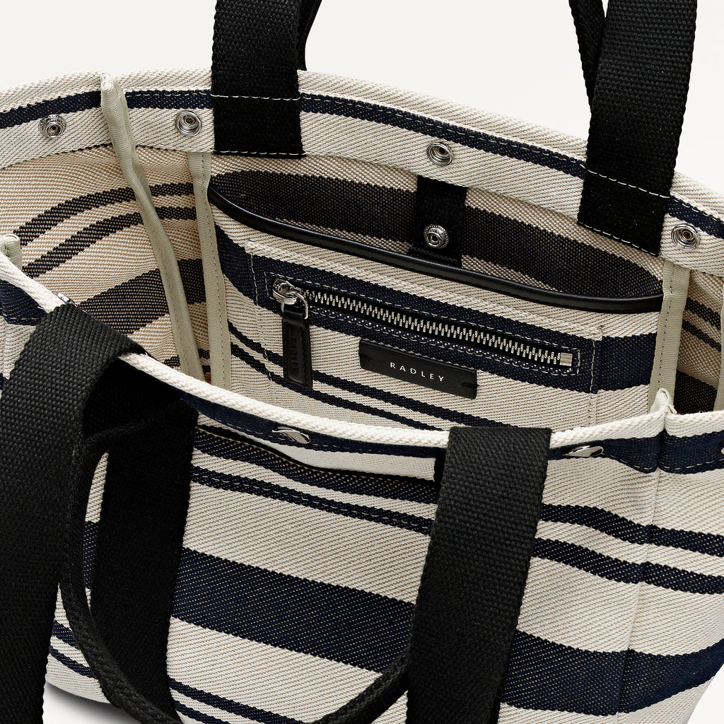 Hadleigh Place - Stripe - Medium Open Top Tote