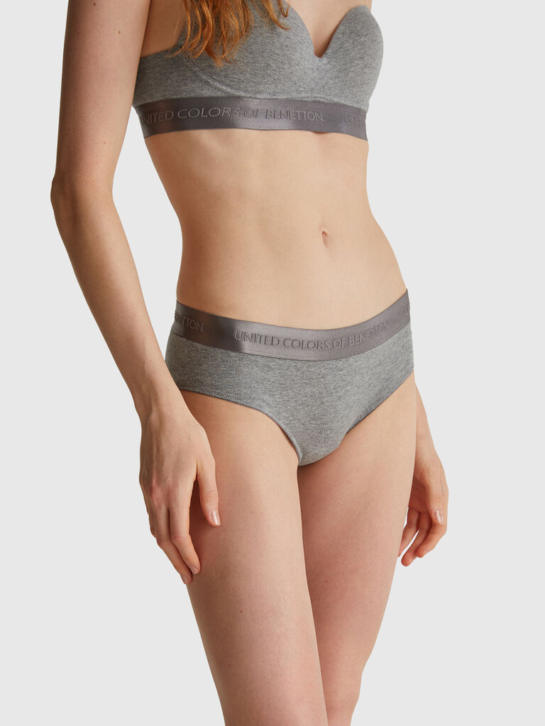 High-rise underwear in stretch cotton