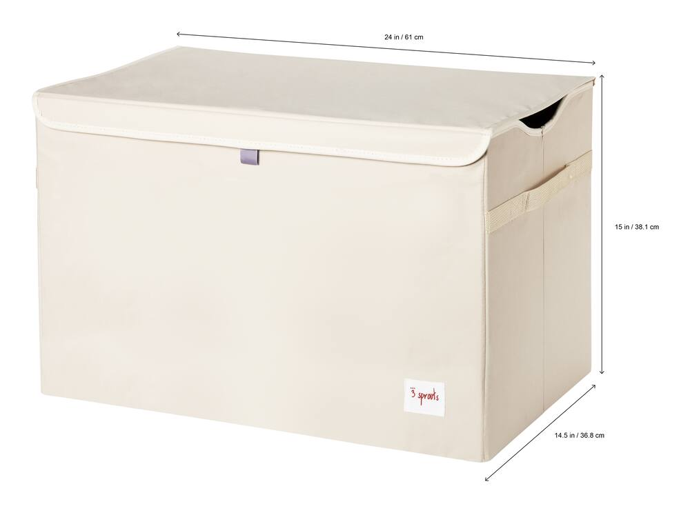 3 Sprouts Fabric Whale Foldable Kids' Toy Chest with Lid