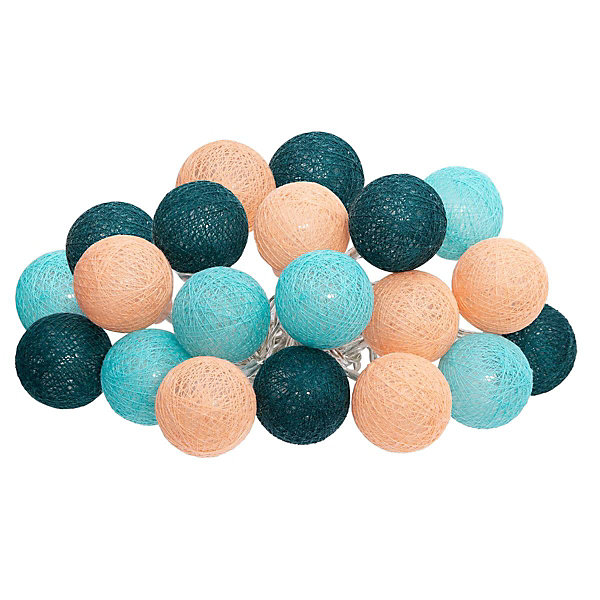 Guirlande Led Secteur 20 Boules Assortiments D 6 Box- Multicolore- Atmosphera