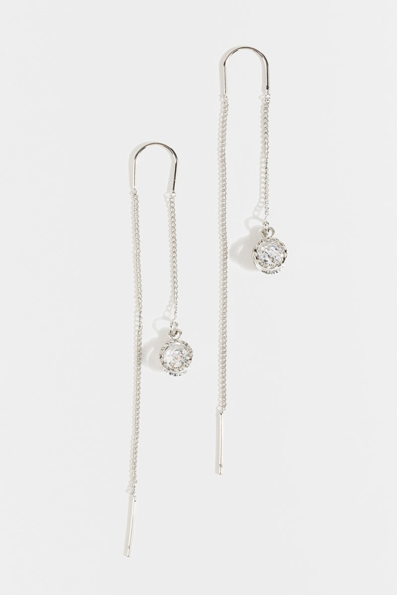 Dayana Crystal Pull Through Earrings