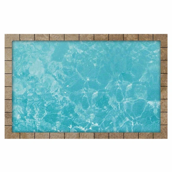 Beckenrandsteine »Sunniva«, LxBxH: 61 x 61 x 3 cm, Travertin, braun/orange, 1 Eckstück, gefast
