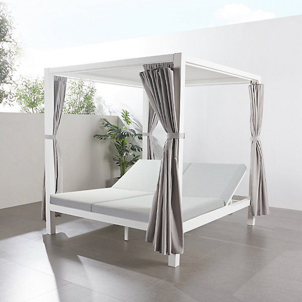 Lit de jardin 2 places gris CORDOUE