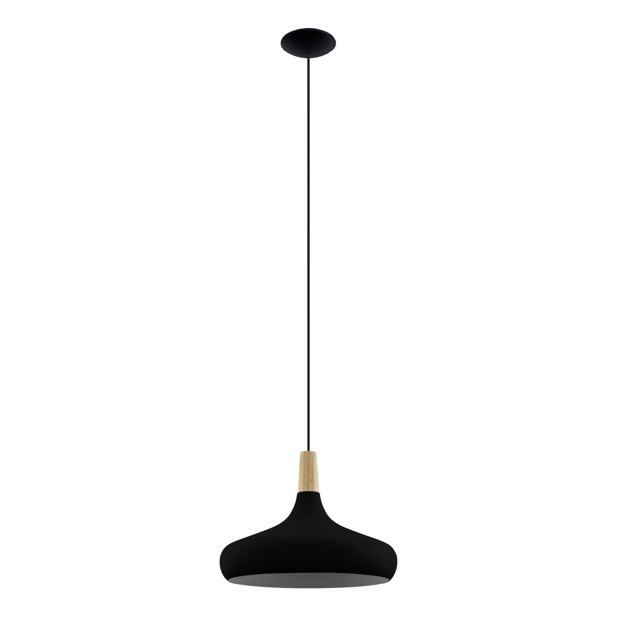 EGLO hanglamp Sabinar - e27 - ø 40 cm - zwart/bruin